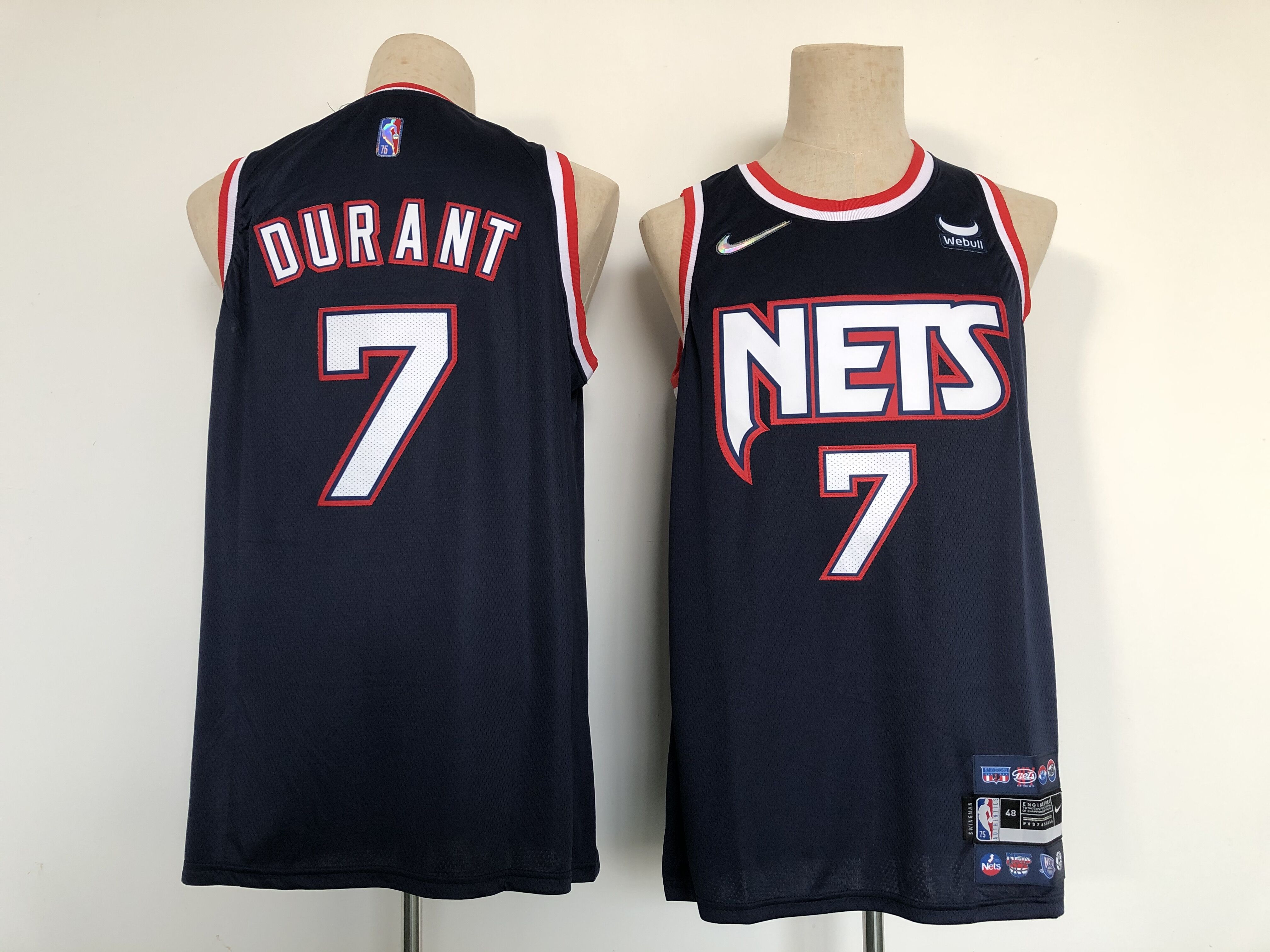 Men Brooklyn Nets #7 Durant Dark blue 2022 City Edition Nike NBA Jersey